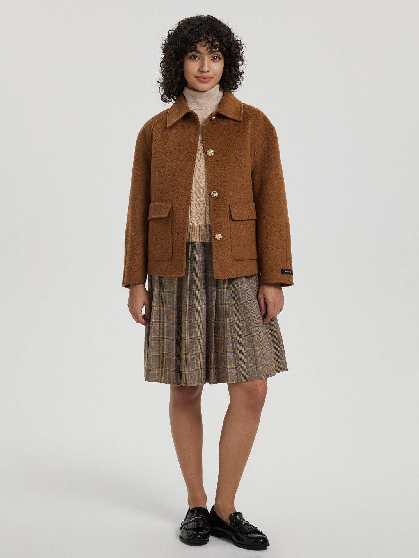 Buttoned Wool Blend Coat丨Urbanic
