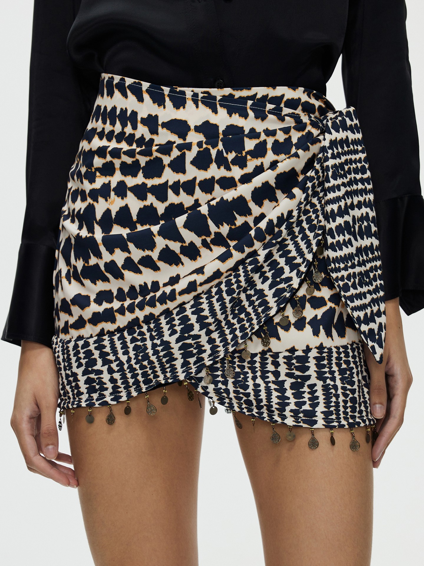 Cheetah wrap outlet skirt