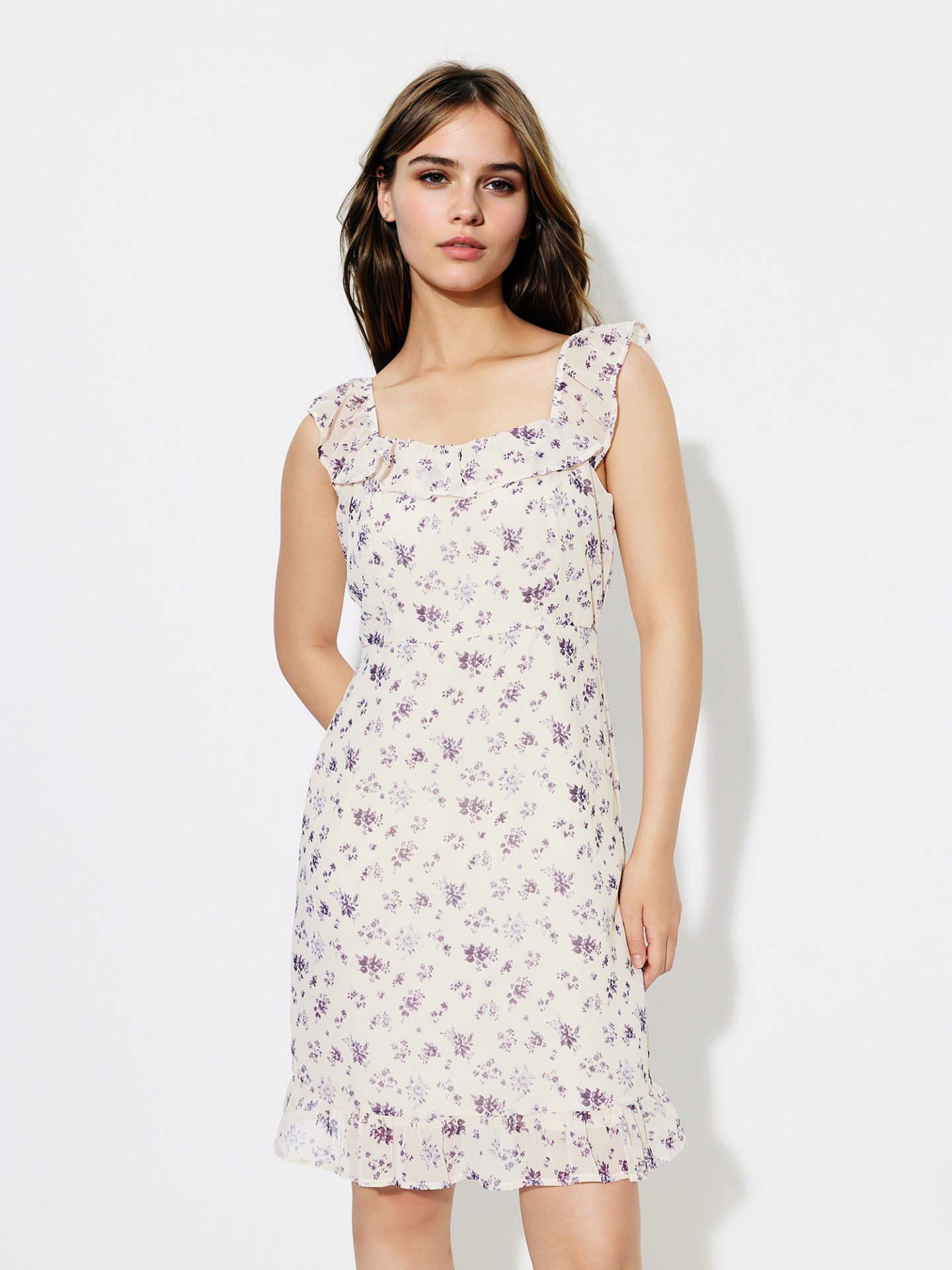 Ruffle A-Line Dress