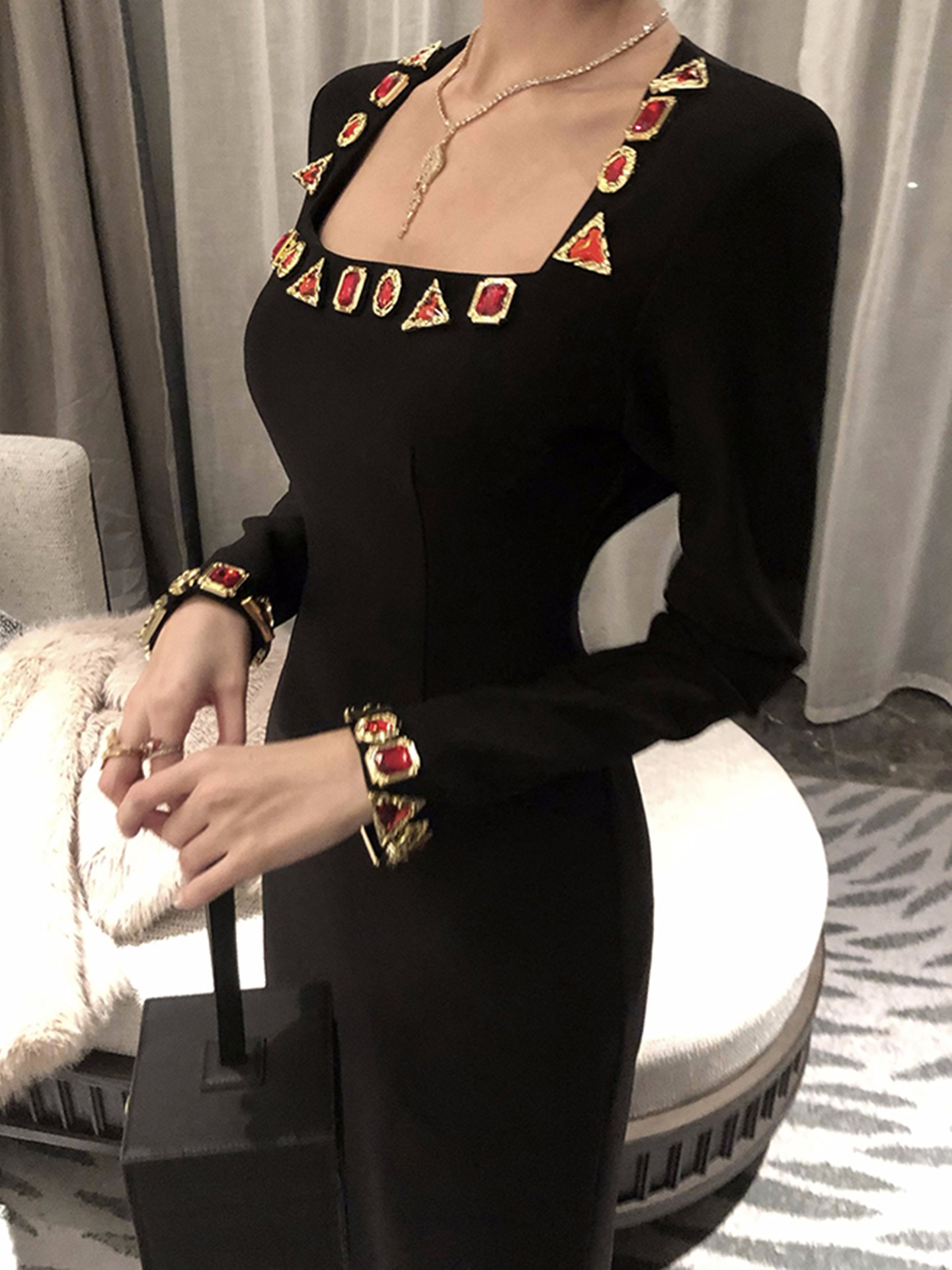 Rhinestone Cocktail Dress