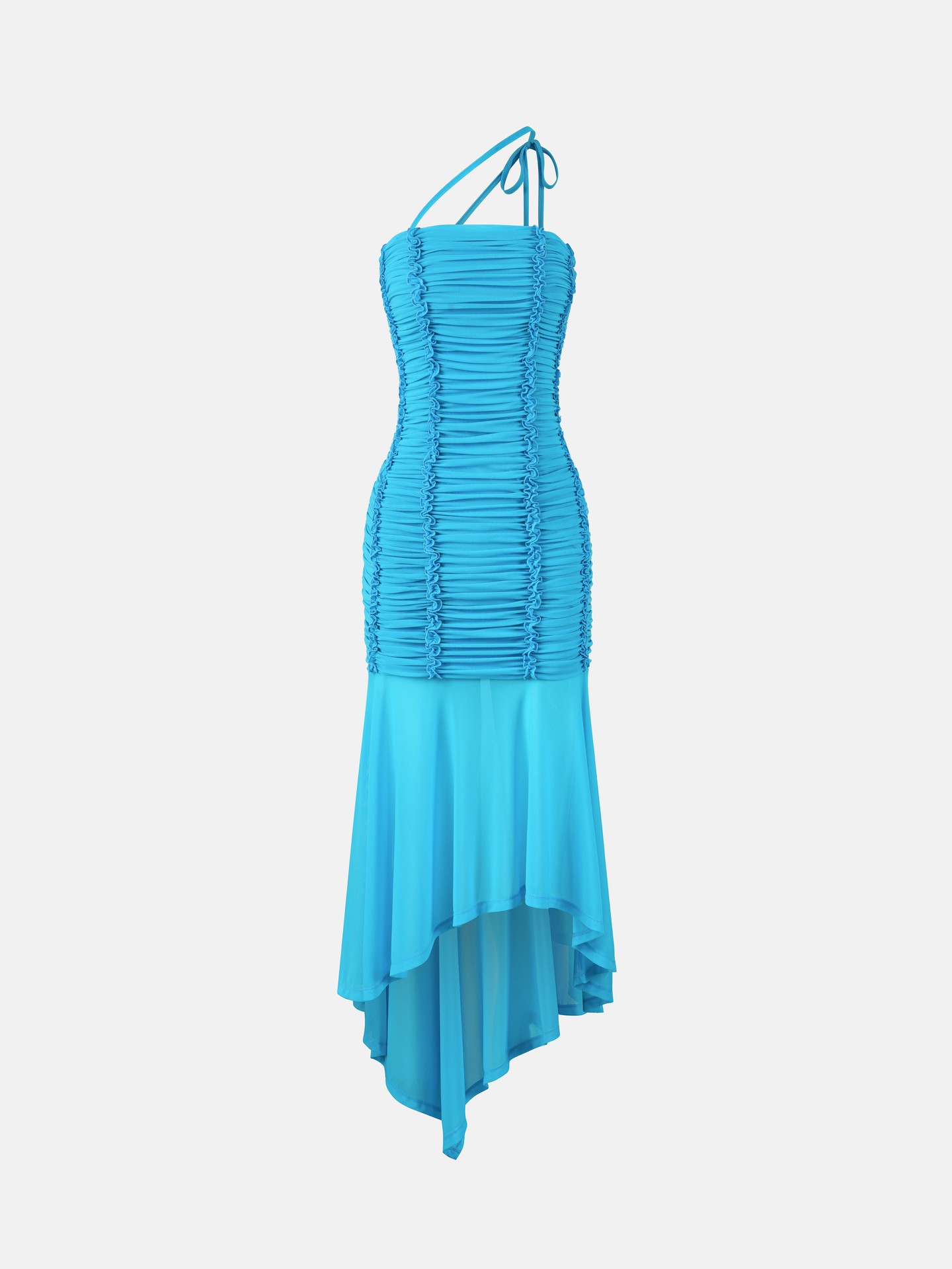 Gathered Fishtail Dress