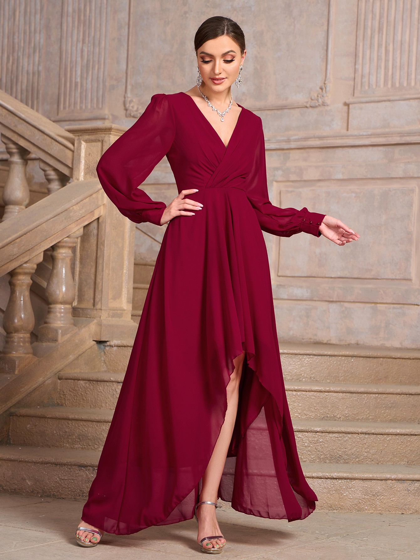 Draped A-Line Dress