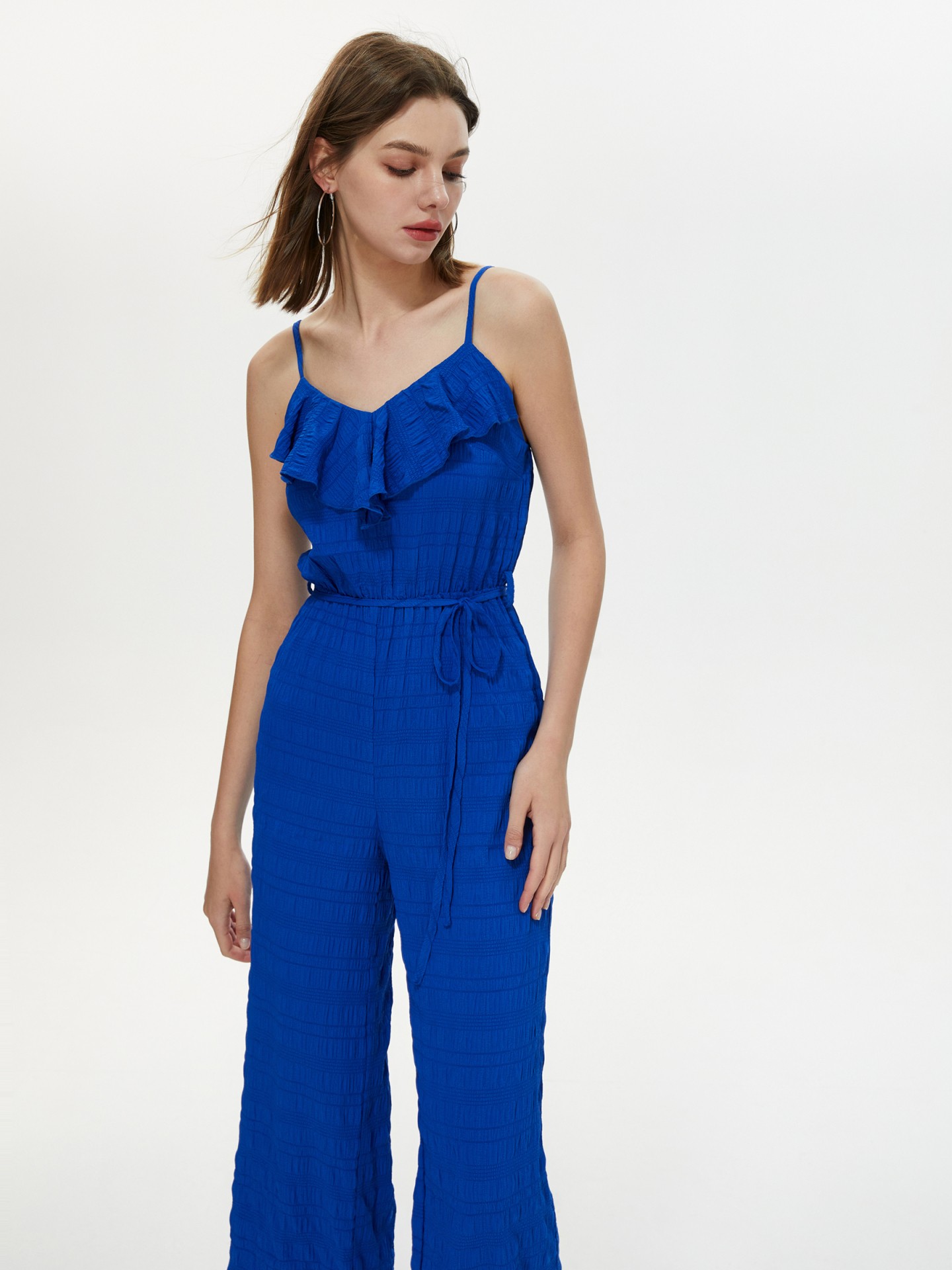 Embroidery Tube Corset Jumpsuit