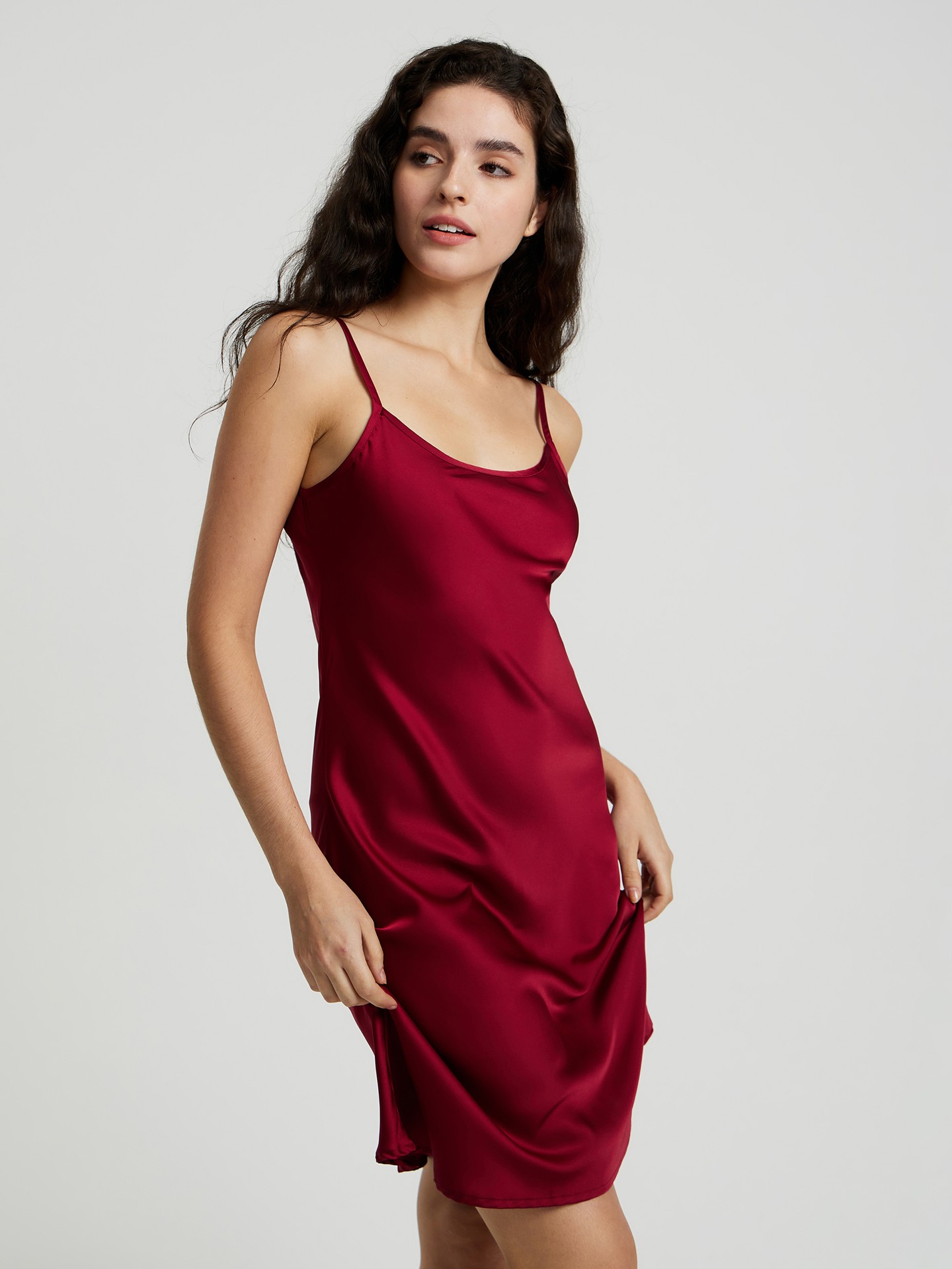 Ivory Recycled Silk Relaxed Midaxi Slip Dress – InFlair