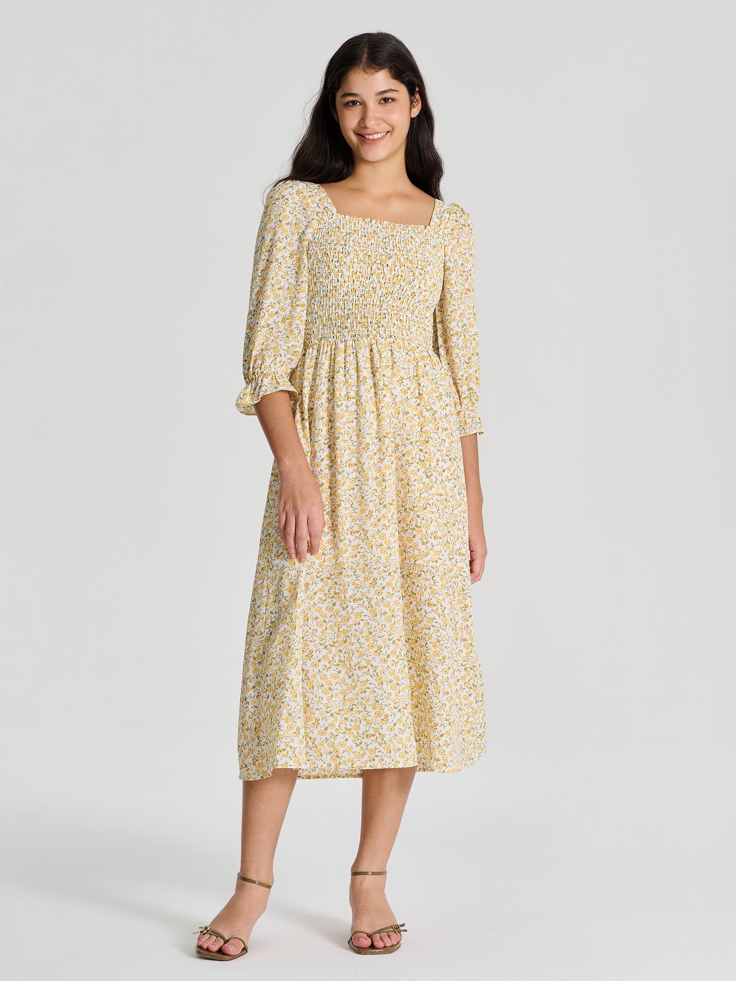 Ruffle A-Line Dress