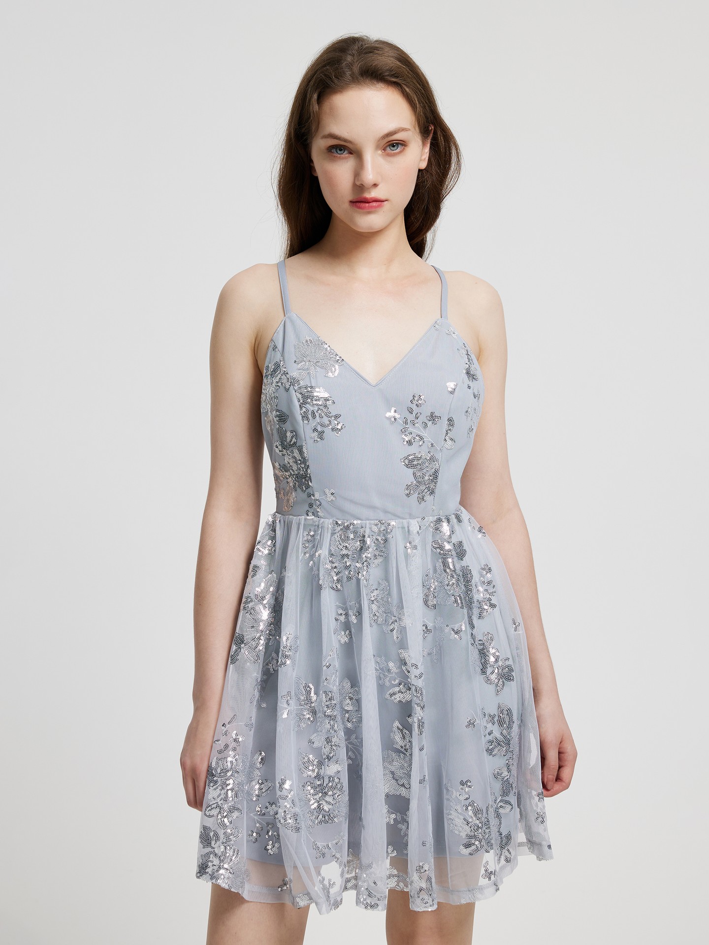 Embroidered A-Line Dress