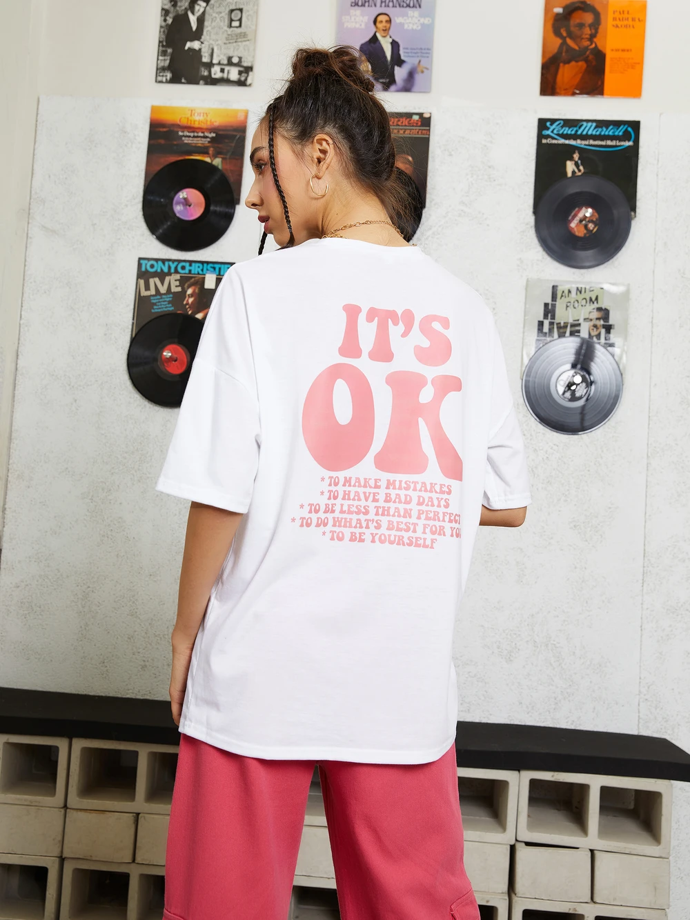 Positioning Printing Pullover T-Shirt