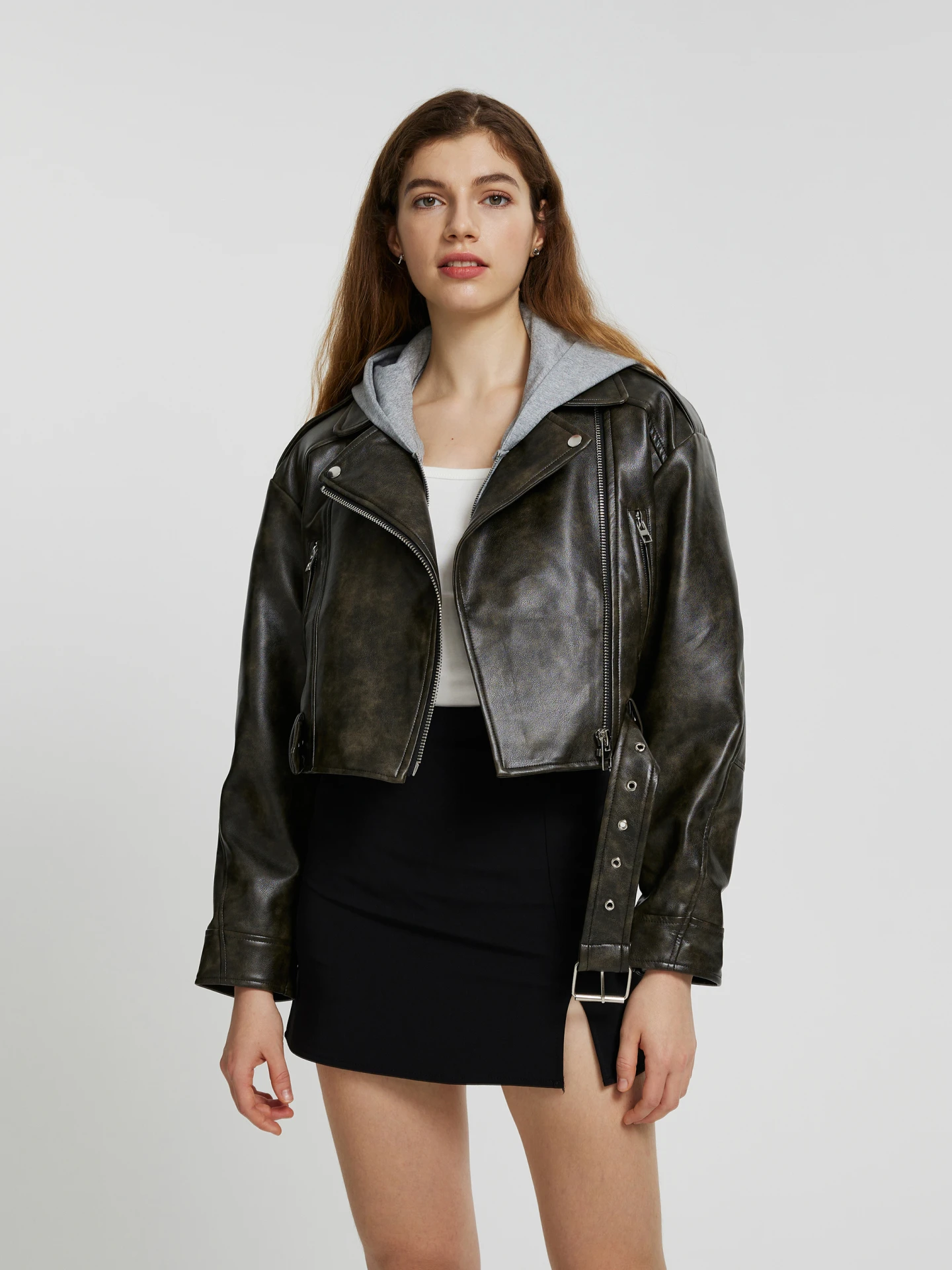 Pocket Faux Leather Jacket