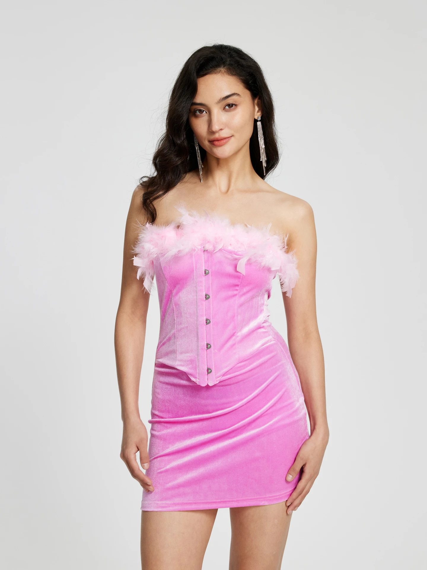 Feather Bodycon Dress