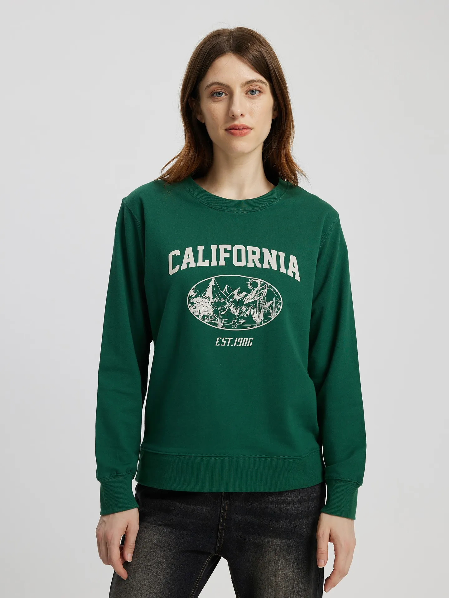 Printed Pullover Sweatshirt